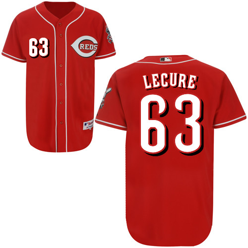 Sam LeCure #63 mlb Jersey-Cincinnati Reds Women's Authentic Red Baseball Jersey